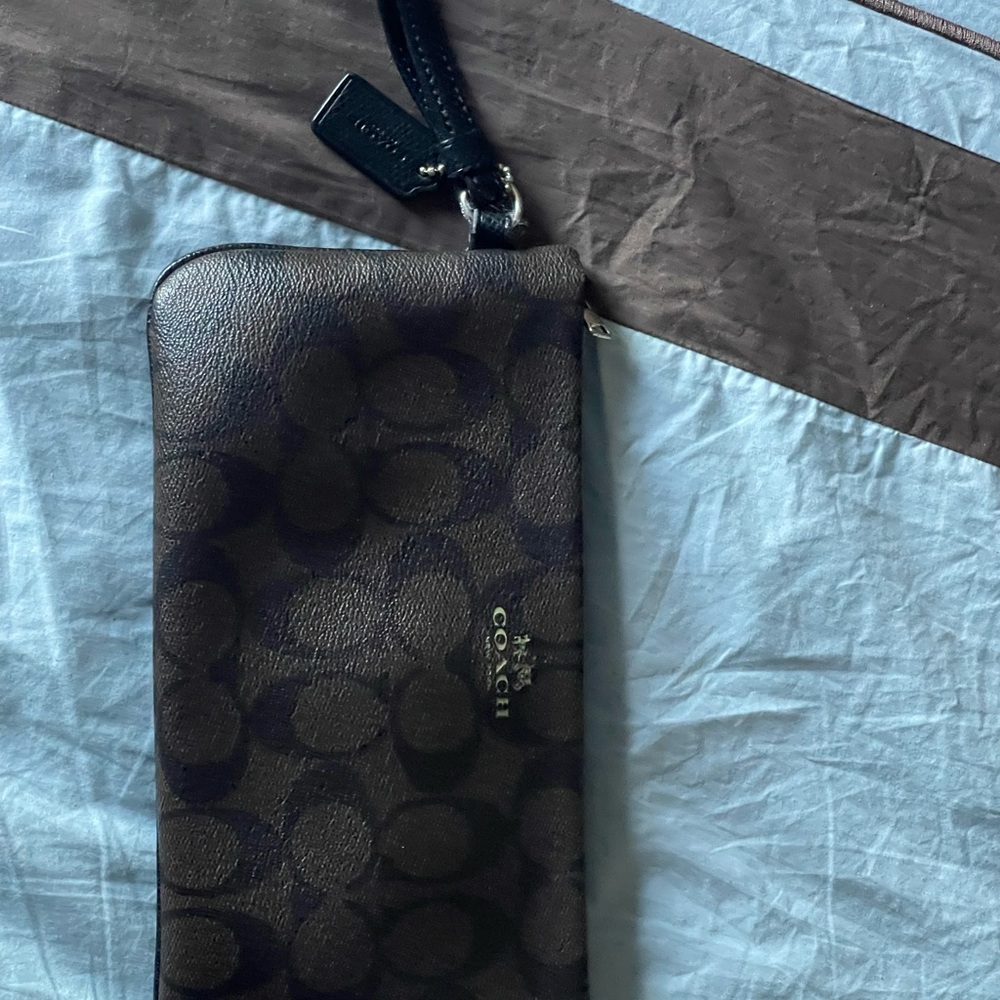 Coach Signature Black and Brown  women Wallet